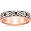 Rose Gold Black Rhodium Celtic Eternity Knot Wedding Ring