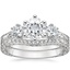 PT Moissanite Three Stone Hudson Bridal Set (1/3 ct. tw.), smalltop view