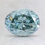 1.30 Ct. Fancy Bluish Green Oval Lab Created Diamond