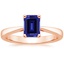 Rose Gold Sapphire Petite Tapered Trellis Ring