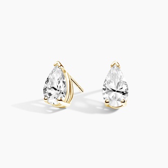 Pear Lab Created Diamond Stud Earrings