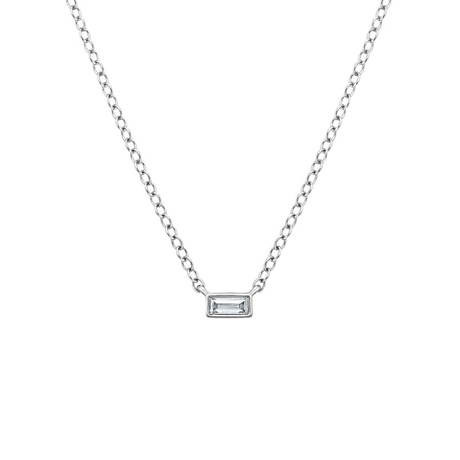 diamond baguette pendant necklace