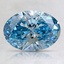1.52 Ct. Fancy Vivid Blue Oval Lab Created Diamond