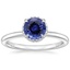 Sapphire Double Hidden Halo Diamond Ring (1/6 ct. tw.) in 18K White Gold