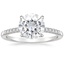 18KW Moissanite Petite Viviana Diamond Ring (1/6 ct. tw.), smalltop view