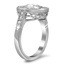 Vintage Inspired Floating Halo Diamond Ring, smallside view