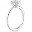 18KW Sapphire Four-Prong Petite Comfort Fit Solitaire Ring, smalltop view