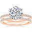 14K Rose Gold Six Prong Luxe Ballad Diamond Ring with Ballad Eternity Diamond Ring (1/3 ct. tw.)