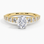 Yellow Gold Moissanite Luciana Diamond Ring (1/2 ct. tw.)