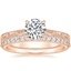14K Rose Gold Elsie Ring with Petite Shared Prong Diamond Ring (1/4 ct. tw.)