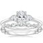 18K White Gold Petite Opera Diamond Ring (1/4 ct. tw.) with Luxe Versailles Diamond Ring (1/2 ct. tw.)