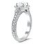 Milgrained Halo with Diamond Wrapped Shoulders, smallview