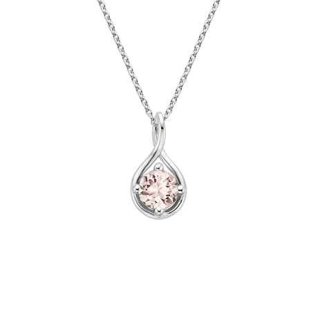 morganite white gold necklace