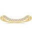 Yellow Gold Curved Nesting Stackable Diamond Ring 