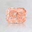 1.02 Ct. Fancy Orangy Pink Radiant Lab Created Diamond