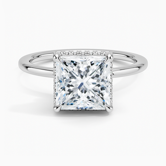 Double Hidden Halo Plain Band Setting