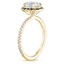 18KY Aquamarine Waverly Diamond Ring with Black Diamond Accents, smalltop view