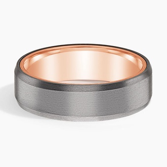 Tantalum and Gold Beveled Edge Ring