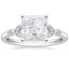18KW Moissanite Verbena Diamond Ring, smalltop view