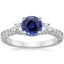 18KW Sapphire Antique Scroll Three Stone Trellis Diamond Ring (1/3 ct. tw.), smalltop view