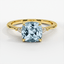Yellow Gold Aquamarine Aria Diamond Ring (1/10 ct. tw.)