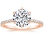 14K Rose Gold Six Prong Luxe Viviana Diamond Ring (1/3 ct. tw.), smalltop view