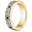 18K Yellow Gold Black Rhodium Celtic Eternity Knot Wedding Ring, smallside view