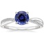 Sapphire Crossover Diamond Ring in 18K White Gold