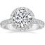 18K White Gold Luxe Sienna Halo Diamond Ring (3/4 ct. tw.), smalltop view