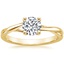 18K Yellow Gold Grace Ring, smalltop view