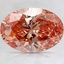 2.03 Ct. Fancy Intense Orangy Pink Oval Lab Created Diamond