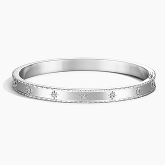 Sol Starburst Diamond 6.5 Inch Bangle Bracelet
