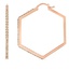 Hexagon Hoop Light Brown Diamond Earrings 