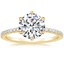 18K Yellow Gold Six Prong Luxe Viviana Diamond Ring (1/3 ct. tw.), smalltop view