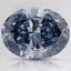 1.89 Ct. Fancy Vivid Blue Oval Lab Created Diamond