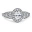 Custom Antique Designed Oval Halo Diamond Ring