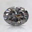 8x6mm Gray Oval Moissanite
