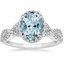 18KW Aquamarine Entwined Halo Diamond Ring (1/3 ct. tw.), smalltop view