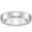 Beveled Edge Matte Wedding Ring with Grooves 