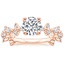 14K Rose Gold Reflection Diamond Ring, smalltop view