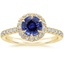 Yellow Gold Sapphire Bliss Halo Diamond Ring (1/3 ct. tw.)