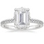 Moissanite Magnolia Diamond Ring in 18K White Gold