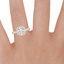 18K Yellow Gold Estelle Diamond Ring (3/4 ct. tw.), smallzoomed in top view on a hand