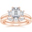 14K Rose Gold Rhiannon Diamond Ring (1/4 ct. tw.) with Tapered Baguette Diamond Ring