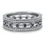 Custom Eternity Style Diamond and Sapphire Ring