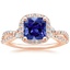 14KR Sapphire Luxe Willow Halo Diamond Ring (2/5 ct. tw.), smalltop view