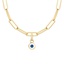 14K Yellow Gold Lab Created Sapphire Bezel Charm, smalladditional view 1