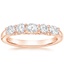 Rose Gold Trellis Oval and Round Diamond Ring