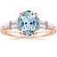 Rose Gold Aquamarine Harlow Diamond Ring (1/2 ct. tw.)