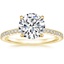 18K Yellow Gold Petite Demi Diamond Ring (1/5 ct. tw.), smalltop view